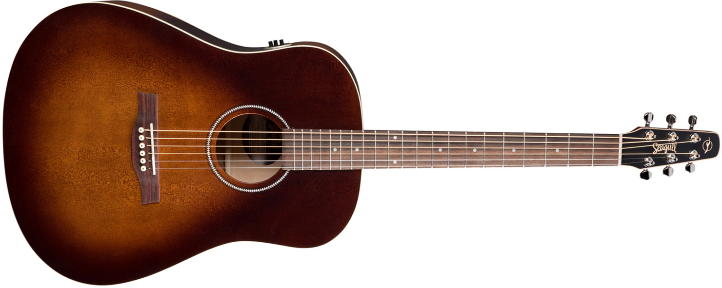 Seagull S6 Original Qit 2019 Dreadnought Cedre Merisier +housse - Burnt Umber - Electro acoustic guitar - Main picture