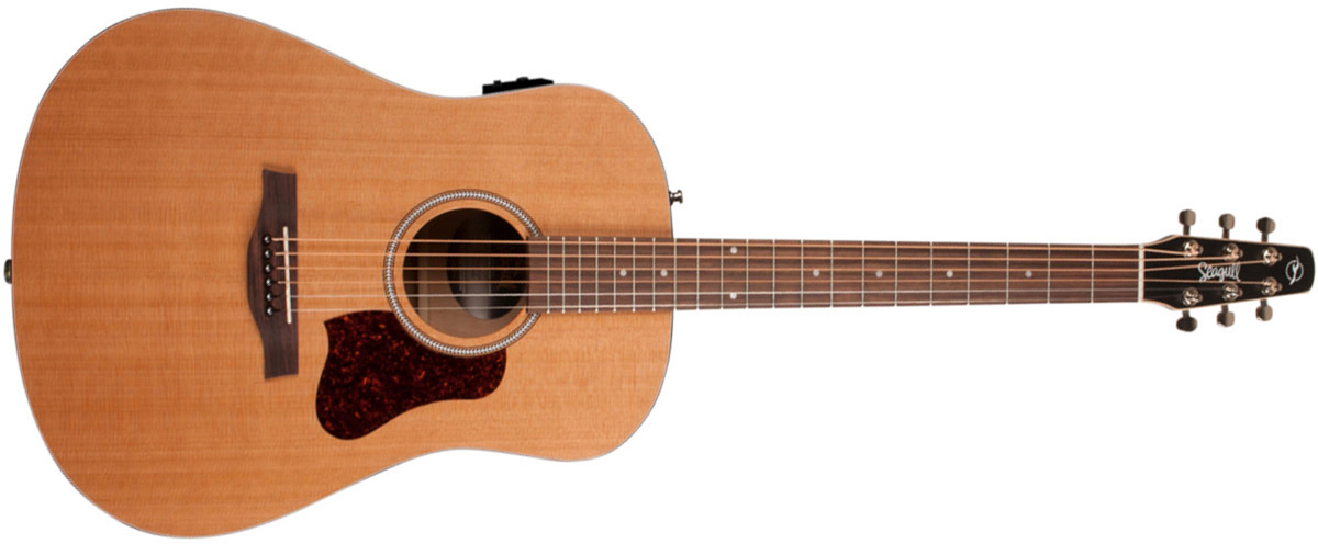 Seagull S6 Original Slim Presys Ii Dreadnought Cedre Merisier Rw - Natural Semi Gloss - Electro acoustic guitar - Main picture