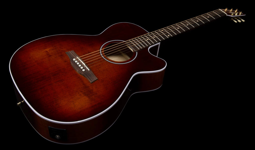 Seagull Performer Flame Maple Presys Ii Concert Hall Cw Epicea Erable Rw - Burst Umber - Electro acoustic guitar - Variation 1