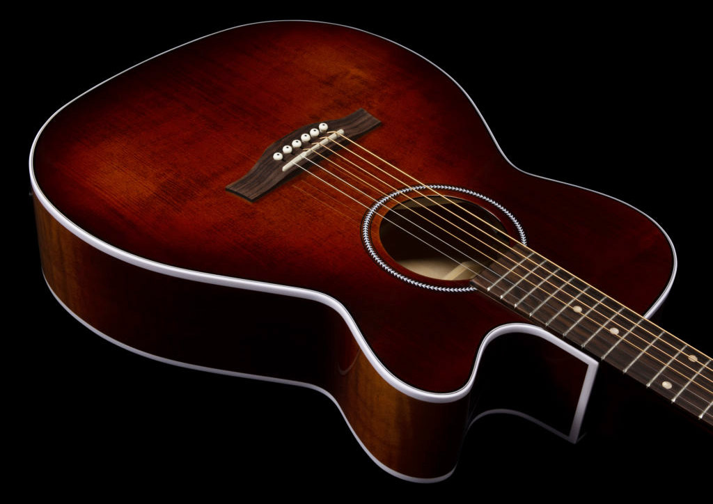 Seagull Performer Flame Maple Presys Ii Concert Hall Cw Epicea Erable Rw - Burst Umber - Electro acoustic guitar - Variation 2