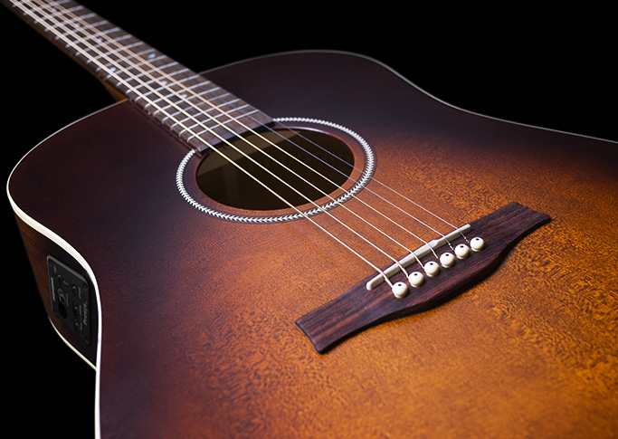 Seagull S6 Original Presys Ii Dreadnought Cedre Merisier Rw - Burnt Umber Semi Gloss - Electro acoustic guitar - Variation 3