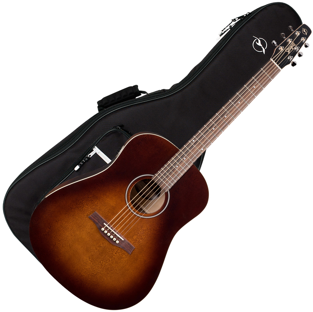 Seagull S6 Original Qit 2019 Dreadnought Cedre Merisier +housse - Burnt Umber - Electro acoustic guitar - Variation 1