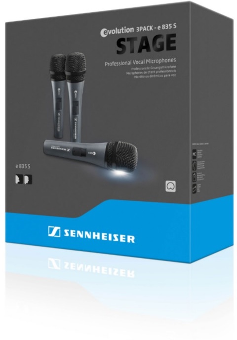 Sennheiser 3-pack E835-s - Wired microphones set - Main picture