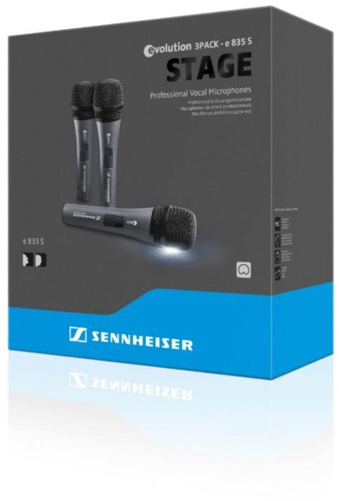 Wired microphones set Sennheiser 3-Pack E835-S