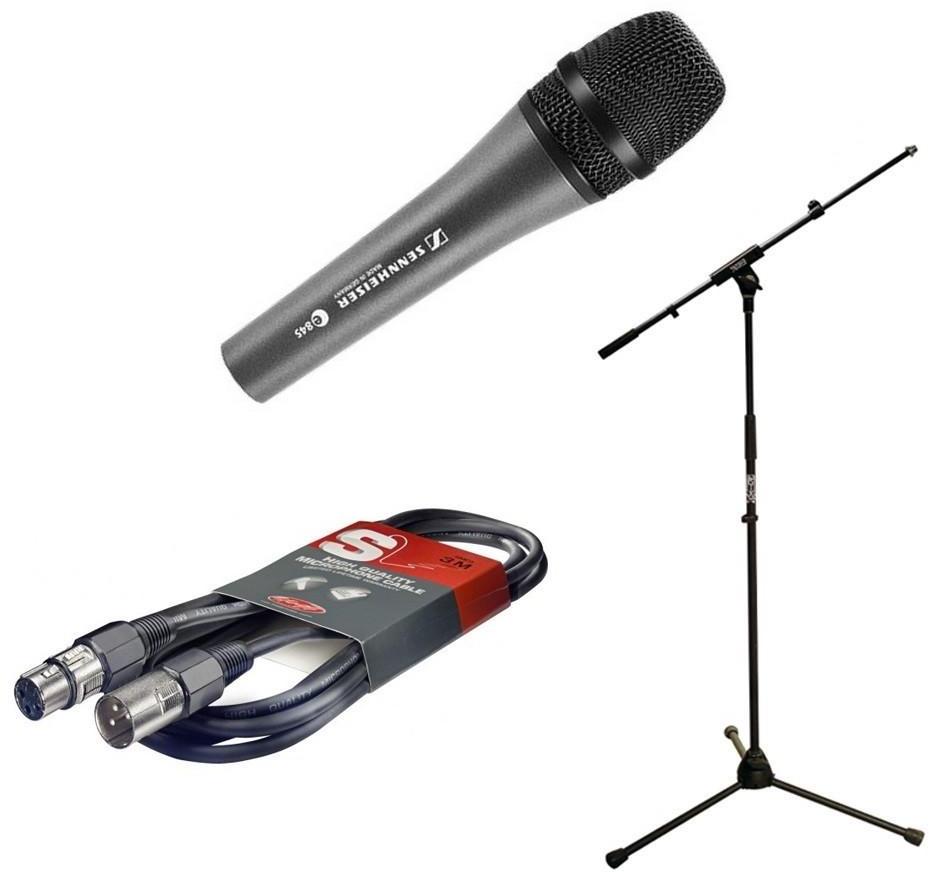 Microphone pack with stand Sennheiser E845 + K&M 25400