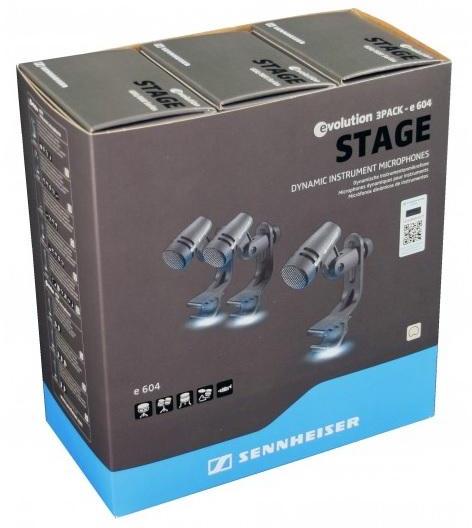 Wired microphones set Sennheiser 3Pack e604