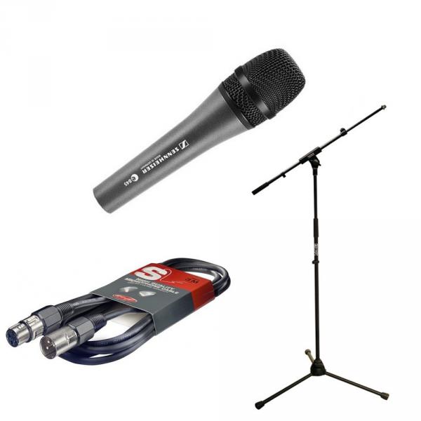 Microphone pack with stand Sennheiser E845 + K&M 25400