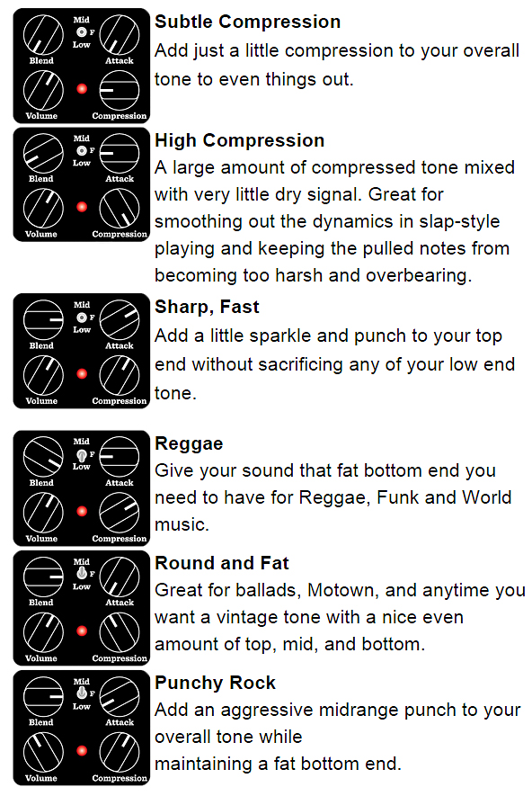 Seymour duncan Studio Bass Compressor Compressor, sustain & noise gate  effect pedal for bass