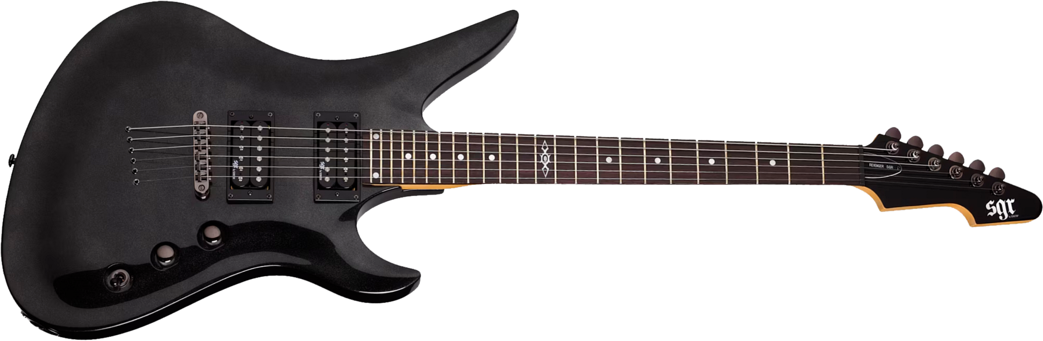 Sgr By Schecter Avenger 2h Ht Rw - Metallic Black - Metal electric guitar - Main picture