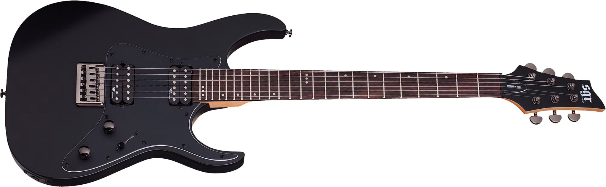 Sgr By Schecter Banshee 6 Sgr 2h Ht Rw - Satin Black - Str shape electric guitar - Main picture