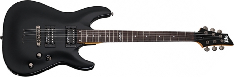 Sgr By Schecter C-1 2h Ht Rw - Midnight Satin Black - Str shape electric guitar - Main picture