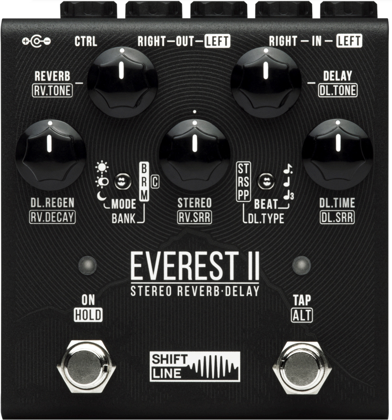 Shift Line Everest Ii Stereo Reverb Delay - Reverb, delay & echo effect pedal - Main picture