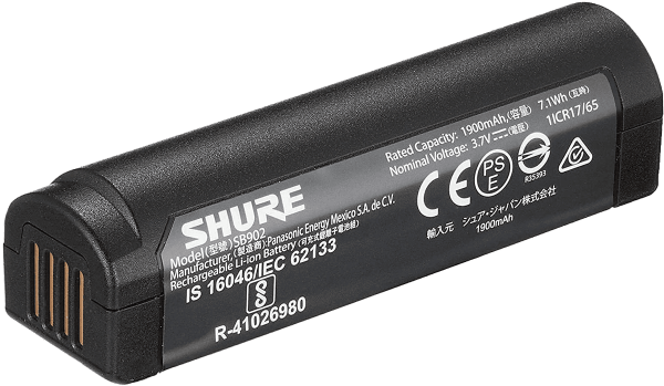 Battery Shure Accu Li-Ion GLXD1 - GLXD2 - MXW2