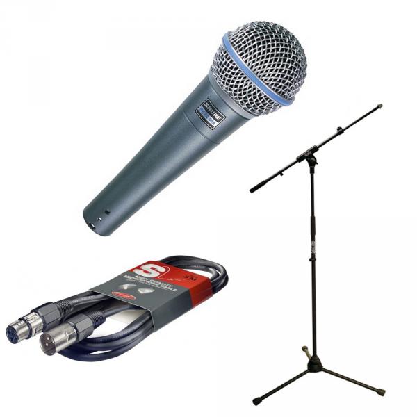 Microphone pack with stand Shure BETA58 + K&M 25400 + X-TONE ECPX1004