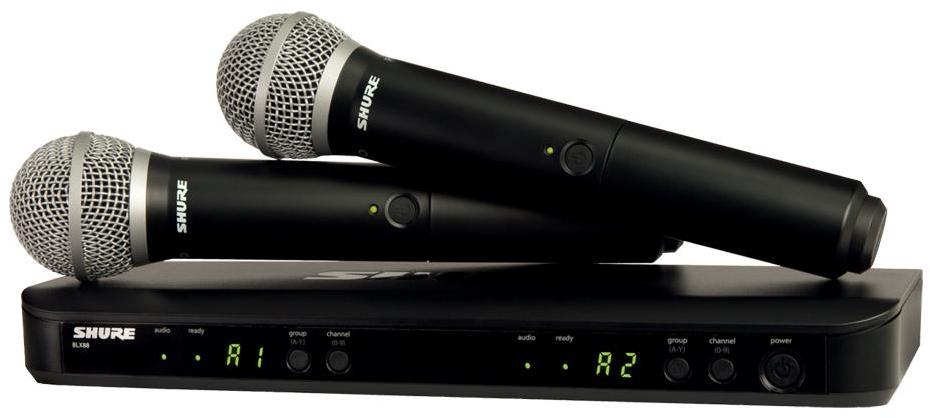 Wireless handheld microphone Shure BLX288E-PG58-M17