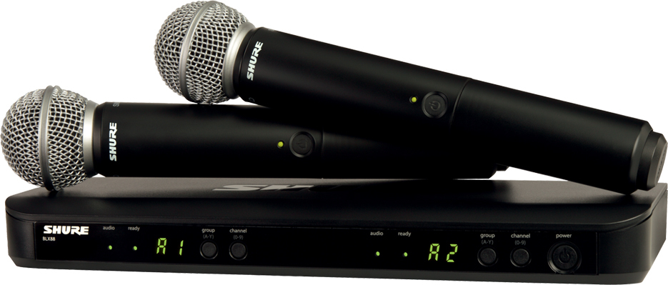 Shure Blx288e Double Emetteur Main Sm58 Bande M17 - Wireless handheld microphone - Main picture