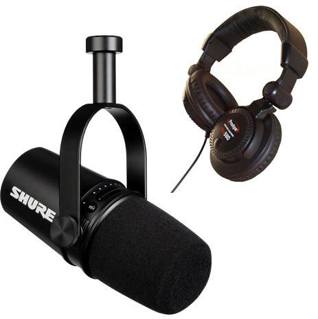 Microphone pack with stand Shure MV7-K + Pro 580 Offert