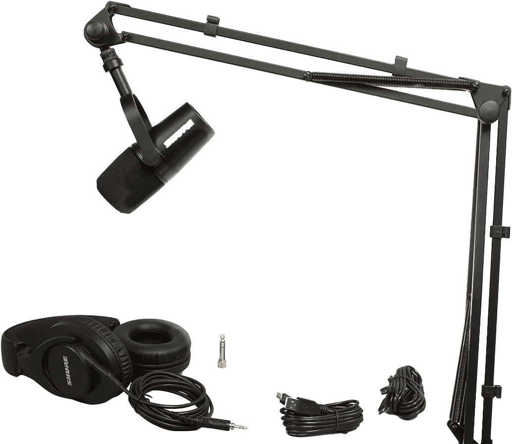 Shure Pack Mv7-k + Pied K&m23840 + Srh440a-efs - Microphone pack with stand - Main picture