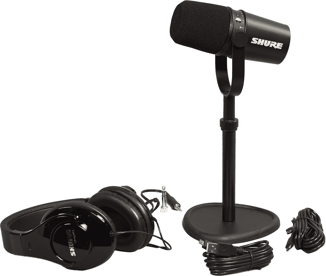 Shure Pack Mv7-k + Tkm 23230 + Srh240a-bk - Microphone pack with stand - Main picture