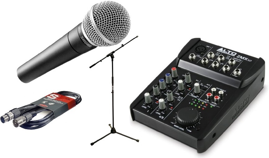 Shure Pack Sm58 + Zmx52 + Pied + CÂble - Microphone pack with stand - Main picture