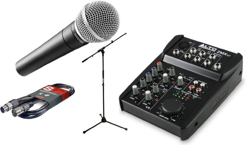Microphone pack with stand Shure Pack SM58 + ZMX52 + Pied + Câble