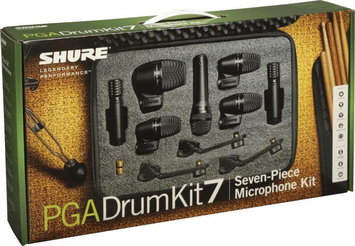 Wired microphones set Shure PGA Drumkit 7