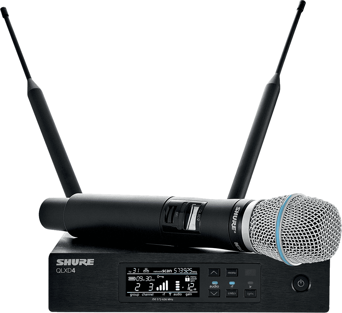 Microphone sans fil numérique portable, 2 canaux, UHF, statique