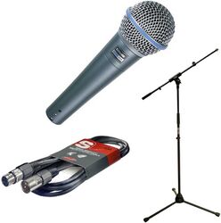 Microphone pack with stand Shure BETA58 + K&M 25400 + X-TONE ECPX1004