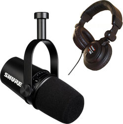 Microphone pack with stand Shure MV7-K + Pro 580 Offert