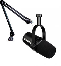 Microphone pack with stand Shure MV7-K +  PSA1 Rode