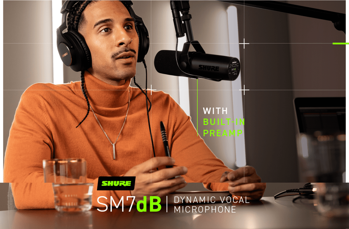 Shure Sm7db - Microphone podcast / radio - Variation 5