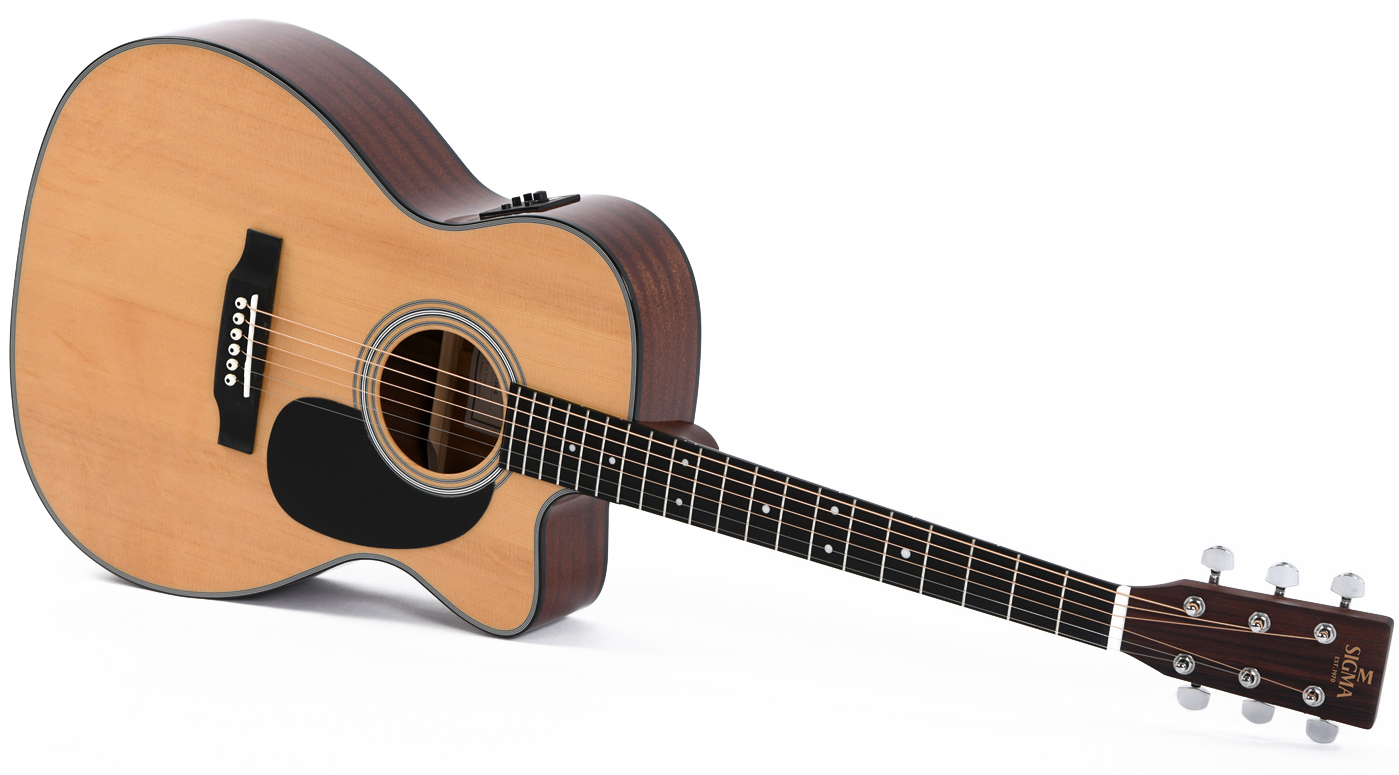 Sigma 000mc-1e Auditorium Cw Epicea Acajou Mic - Natural - Electro acoustic guitar - Variation 2