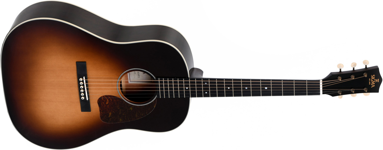 Sigma Jm-sg45 Dreadnought Epicea Acajou Mic - Sunburst - Acoustic guitar & electro - Main picture