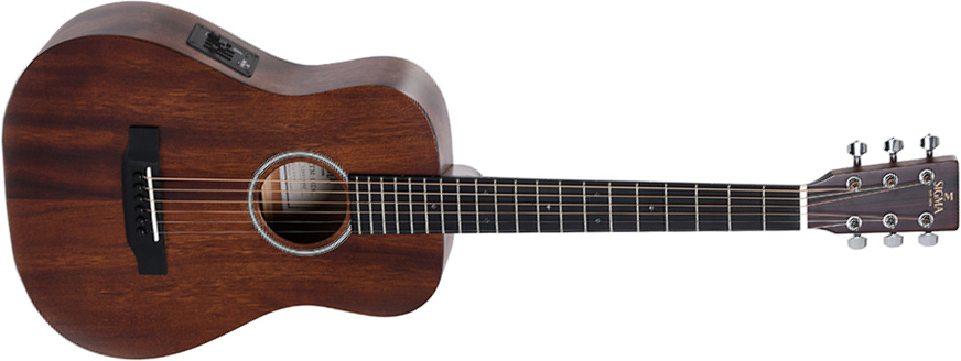 Sigma Tm-15e Travel Tout Acajou Mic - Natural Satin - Travel acoustic guitar - Main picture