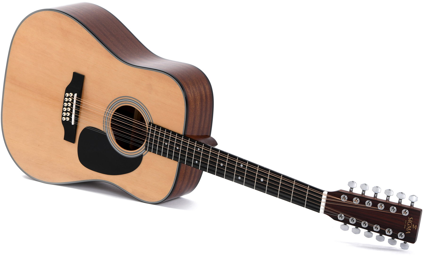 Sigma Dm12-1 12c Dreadnought Epicea Acajou Mic - Natural - Acoustic guitar & electro - Variation 2