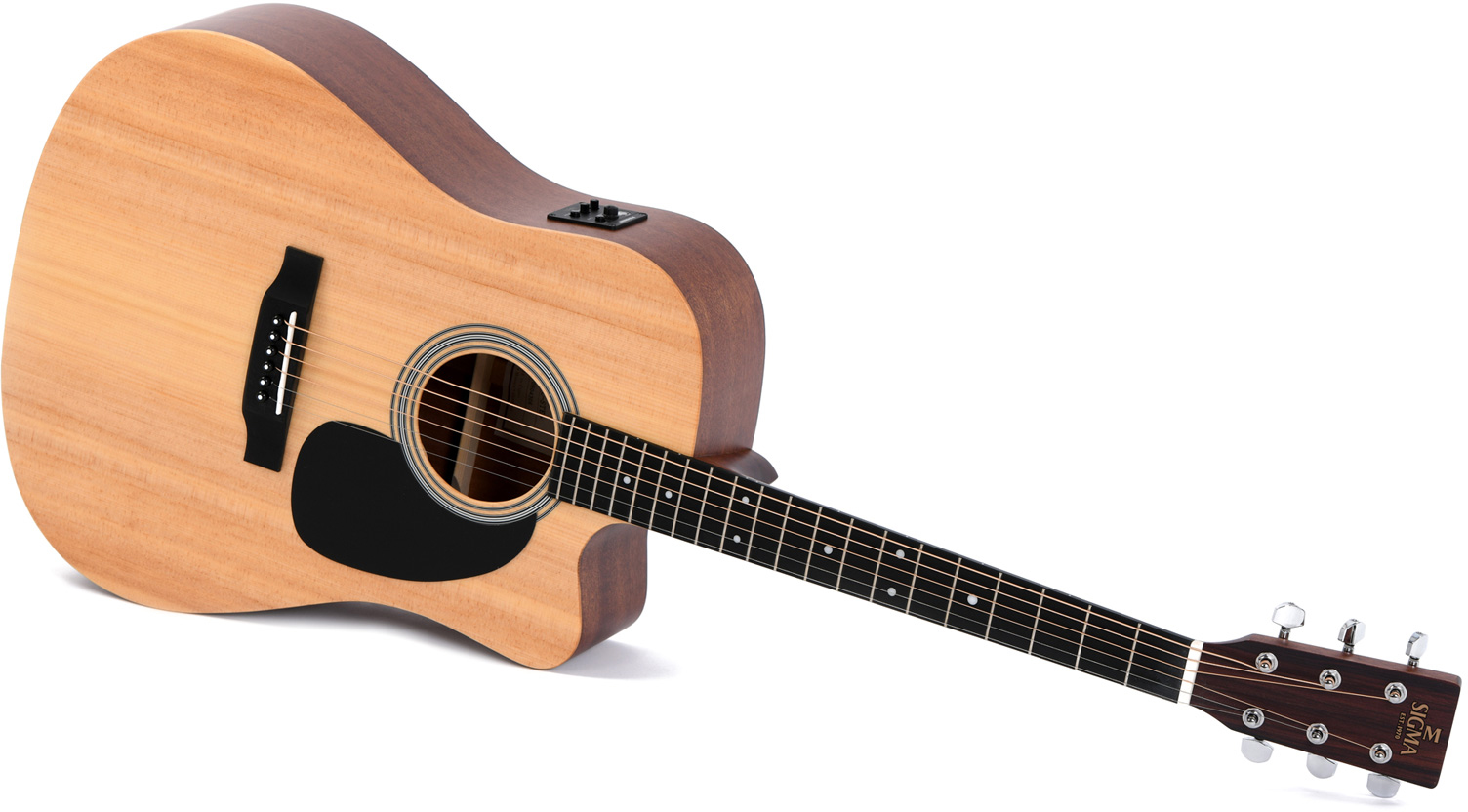 Sigma Dmc-ste Dreadnought Cw Epicea Acajou Mic - Natural Gloss Top - Electro acoustic guitar - Variation 2