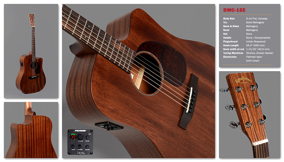 Sigma Dmc15 E Dreadnought Cw Tout Acajou Rw - Natural Satin - Electro acoustic guitar - Variation 1