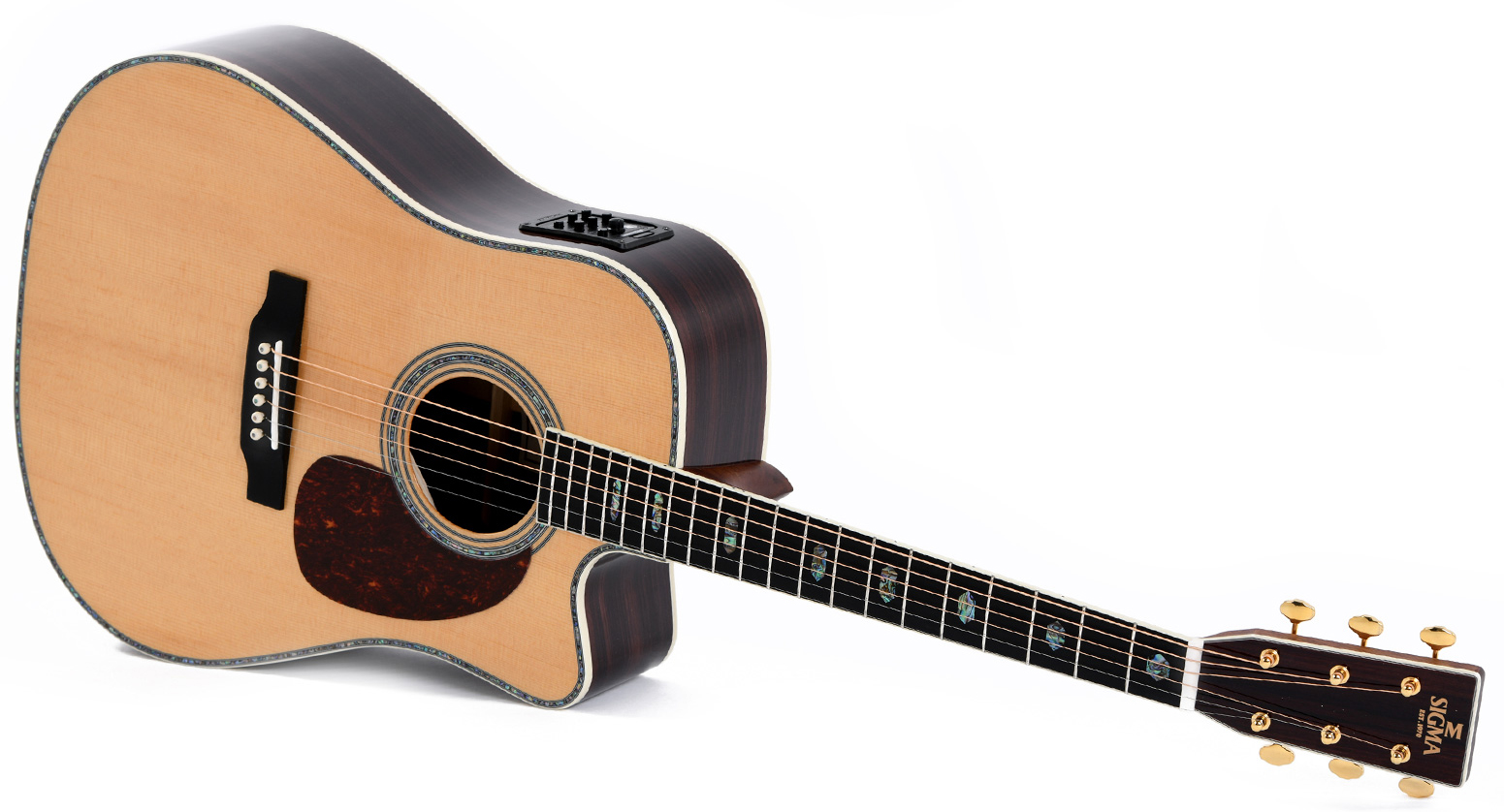 Sigma Dtc-41e Standard Dreadnought Cw Epicea Tilia Mic - Natural - Acoustic guitar & electro - Variation 2