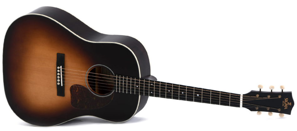 Sigma Jm-sg45+ Dreadnought Epicea Acajou Mic - Sunburst - Electro acoustic guitar - Variation 2