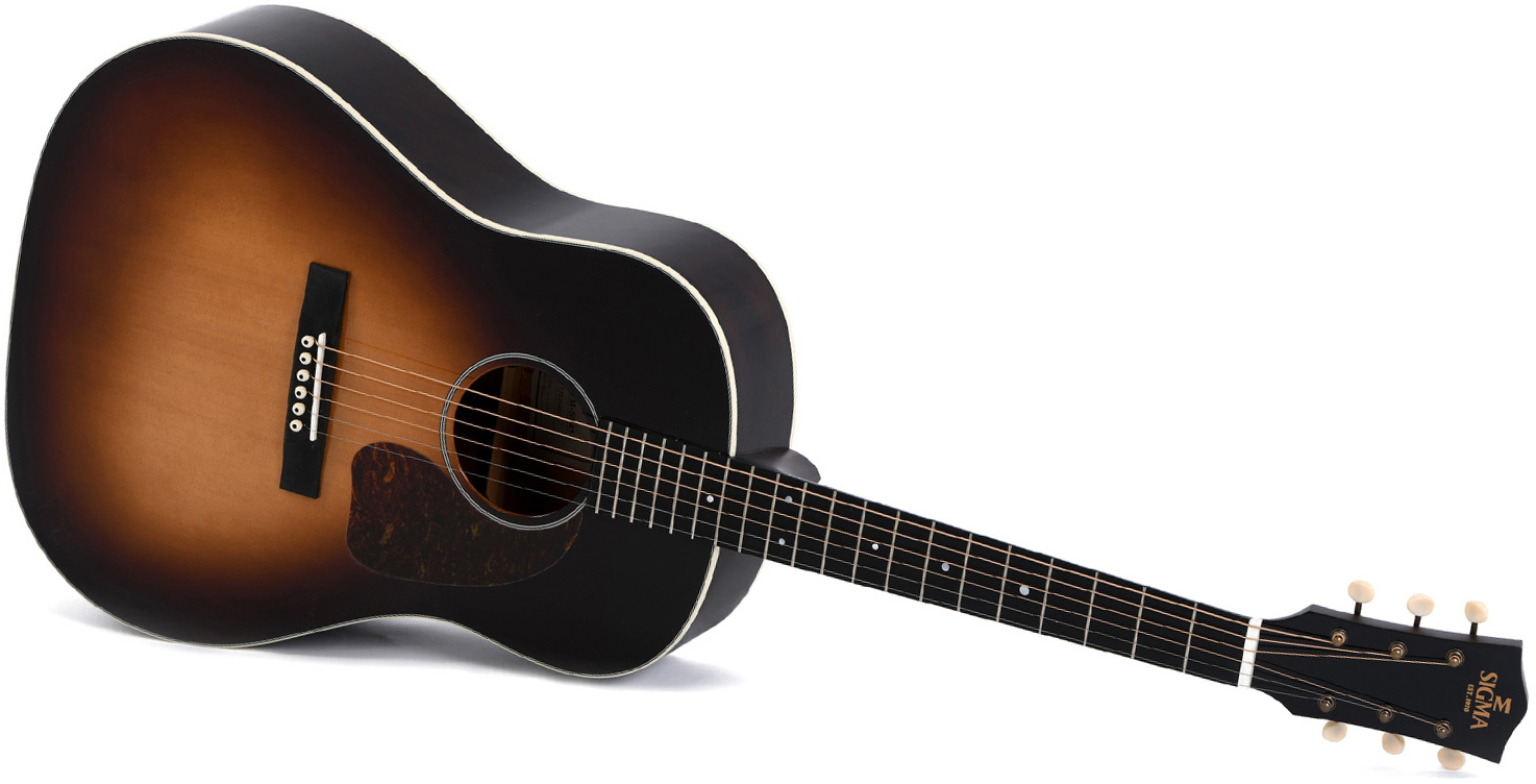 Sigma Jm-sg45 Dreadnought Epicea Acajou Mic - Sunburst - Acoustic guitar & electro - Variation 2