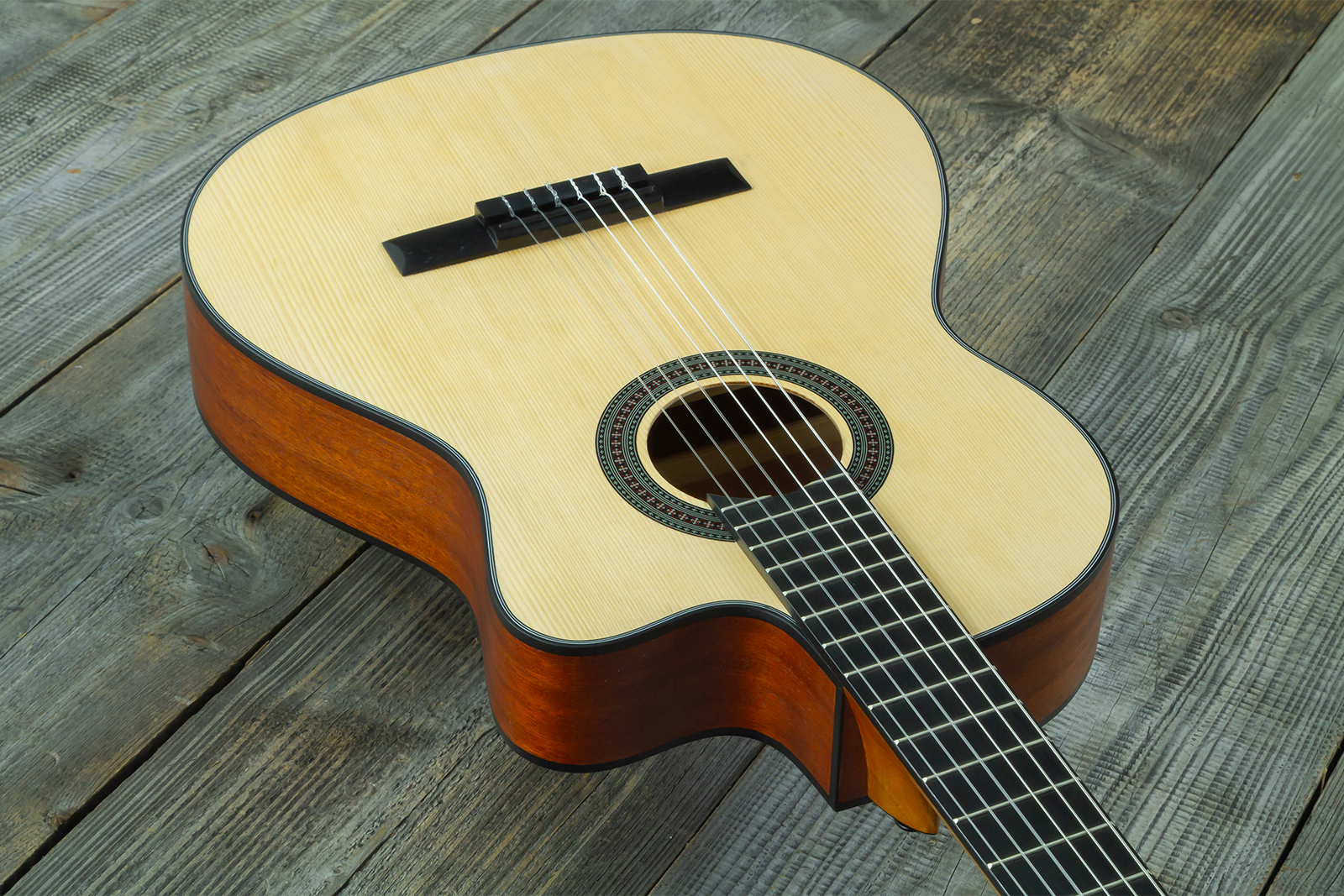Silvanez Clcr44 4/4 Thinline Cw Epicea Acajou Rw - Natural - Classical guitar 4/4 size - Variation 2