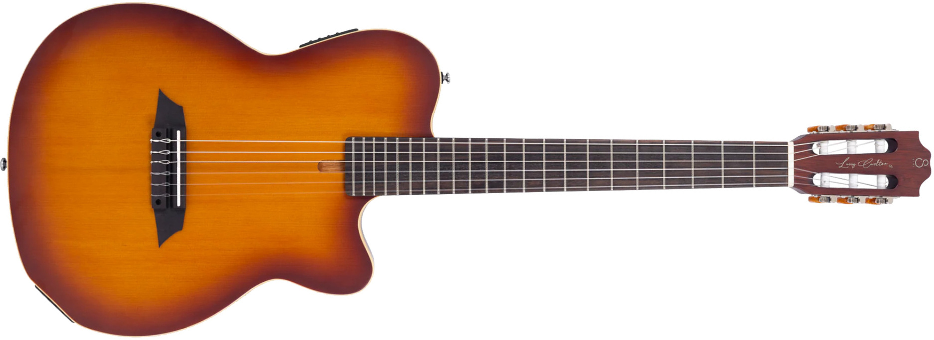 Sire Larry Carlton G5n Solid Classic Cw Signature Cedre Acajou Rw - Tobacco Sunburst Satin - Classical guitar 4/4 size - Main picture