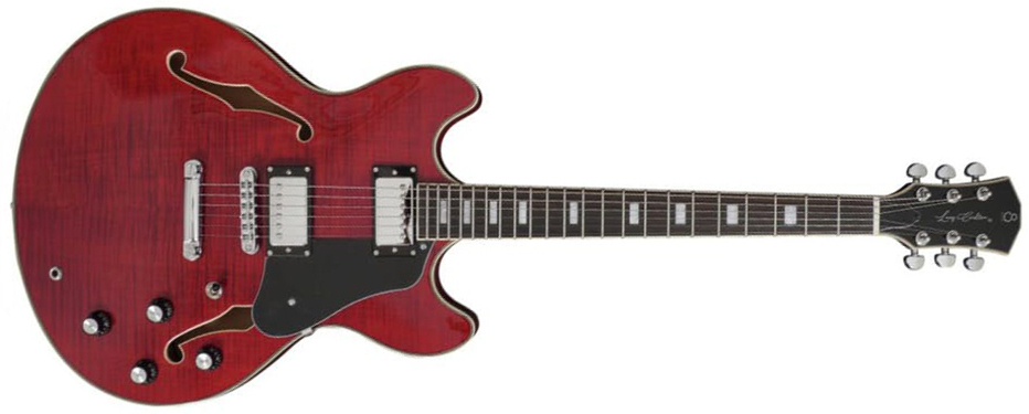 Sire Larry Carlton H7 Signature 2h Ht Eb - See Through Red - Semi-hollow electric guitar - Main picture