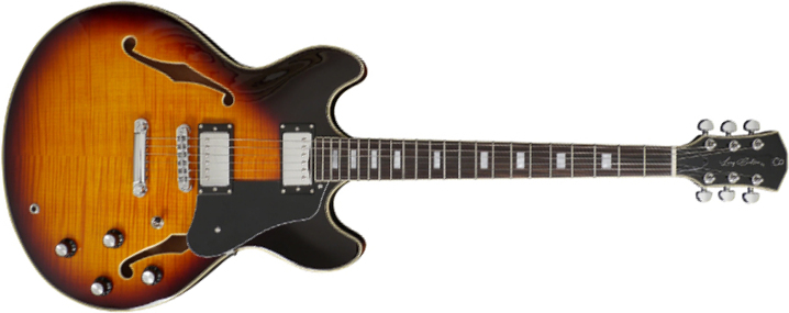 Sire Larry Carlton H7 Signature Ht Hh Eb - Vintage Sunburst - Semi-hollow electric guitar - Main picture