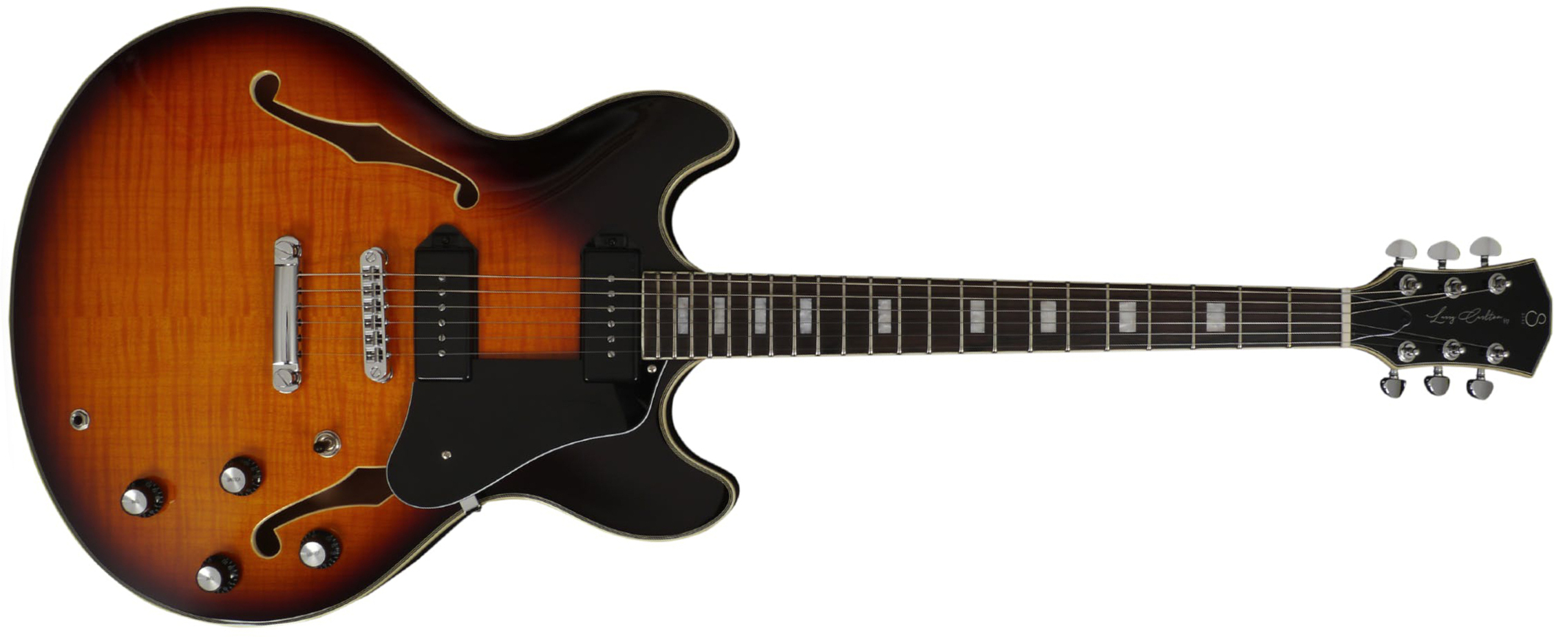 Sire Larry Carlton H7v Signature 2s P90 Ht Eb - Vintage Sunburst - Semi-hollow electric guitar - Main picture