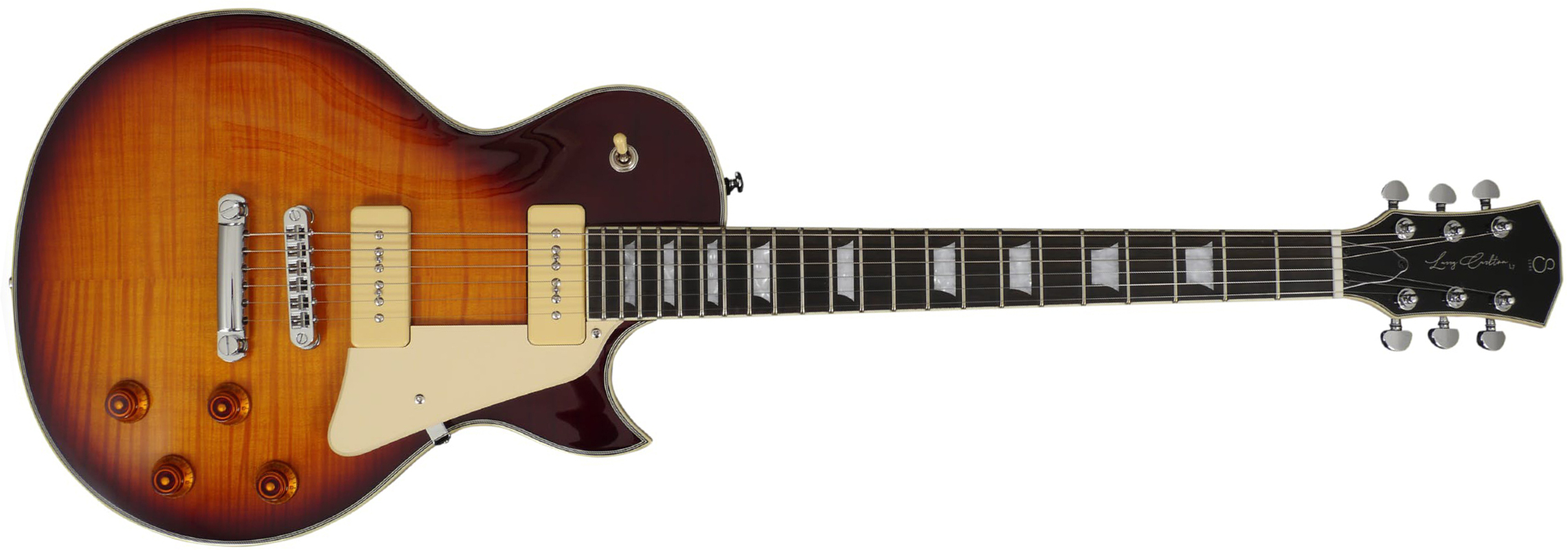 Sire Larry Carlton L7v Signature 2s P90 Ht Eb - Tobacco Sunburst - Single cut electric guitar - Main picture