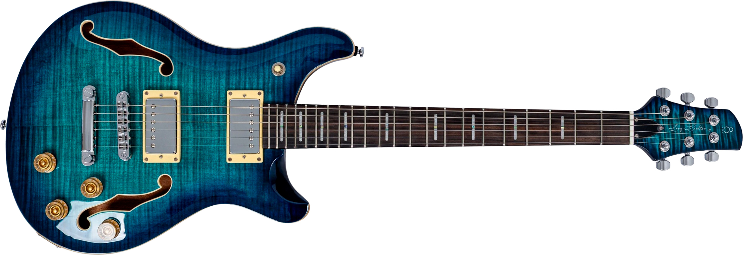 Sire Larry Carlton Q7 2h Ht Eb - Transparent Blue - Semi-hollow electric guitar - Main picture