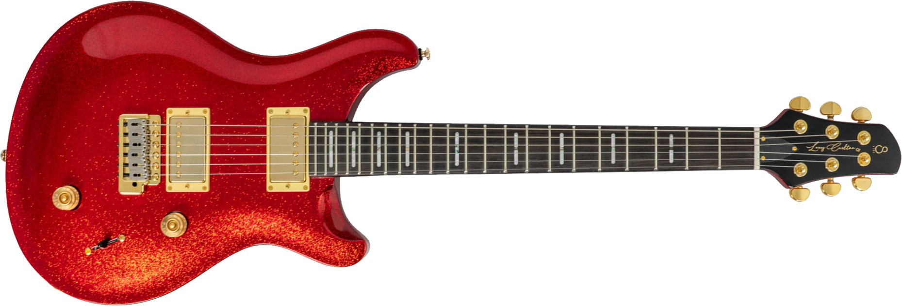 Sire Larry Carlton Q7 2h Trem Eb - Red Sparkle - Double cut electric guitar - Main picture
