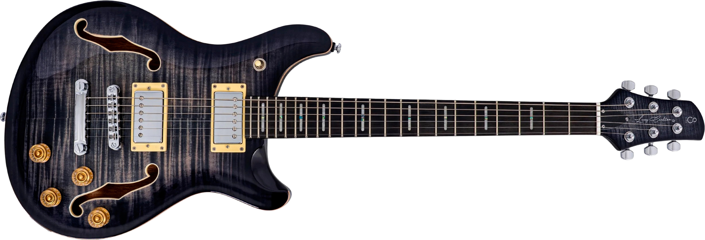 Sire Larry Carlton Q7 Hollow 2h Ht Eb - Transparent Black - Semi-hollow electric guitar - Main picture