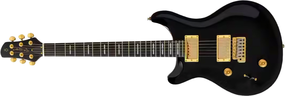Sire Larry Carlton Q7 Lh Gaucher 2h Trem Eb - Black - Double cut electric guitar - Main picture
